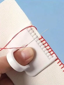 1pc Portable Plastic Finger Sewing Aid Tool, Hand Sewing Edge Stitching Finger Guard, Practical DIY Handmade Embroidery Patchwork Sewing Accessory, Home Sewing Supplies - Multiple Styles - View 12
