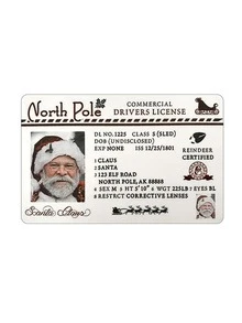Surat Izin Mengemudi Santa yang Hilang, Dekorasi Natal, Surat Izin Terbang Kereta Luncur Santa, Kartu Identitas, Kartu Santa Claus, Surat Izin Terbang, Kotak Kunci Hadiah Malam Natal, Dekorasi Pohon Natal - MultiWarna - View 9