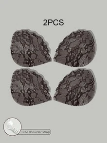 1/2/3pcs Lace Adhesive Bra, Front Closure Lift-Up Nipple Covers, Suitable For Bikini And Evening Gown For Party, Dinner, Graduation, Date, Music Festival And Other Occasions, All Year Round - Multicolor - View 10