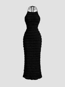 Women Long Dresses - Black - View 1