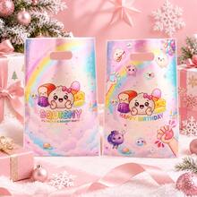 12/20/40 Pieces, Pink Cartoon-Themed Gift Bags, Small Favor Bags For Birthday Parties, Portable Tote Bags, Cute Cartoon Gift Bags In Multicolor Styles Suitable For Birthday Party Decorations, Themed Party Room Decor - Multi-color - View 1