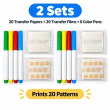 Mini Color DIY Tattoo Transfer Paper 50x70mm Precise Transfer Thermal Water Film Transfer Paper With Color Pen For Mini Thermal Printer - View 14