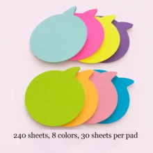 Colorful Speech Bubble Sticky Notes 3 Inch Creative Bubble Memo Pads, Writable Self-Adhesive Note Pads For Students Study Notes, Office Reminders And Labeling - one-size - View 14