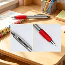32/50pcs Multi-Color Minimalist Retractable Ballpoint Pens (32pcs/50pcs, Random Colors). Metal Clip With Colorful Non-Slip Grip, Smooth Writing. Suitable For Office, School And Daily Note-Taking, Bulk Set For Multiple Users, Practical Stationery To Improve Efficiency. - Multi-color - View 5