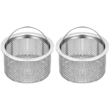 1/2pcs Kitchen Sink Residue Filter, Stainless Steel Filter, Sink Floor Drain, Universal Filter,Kitchen Hygiene Accessories, Christmas Kitchen Upgrade With Cozy Fall& Winter Styles - Silver - View 6
