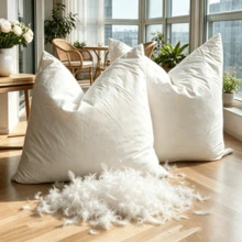 CLSUPER 18x18" 20x20" 21x21" 14x21" White Down Goose Down Pillow Insert, 100% Pure Cotton Fabric, Fluffy And Full Cushion Core, Washable, Quick Rebound, Breathable, Good Support, Suitable For Bed, Sofa, Armchair Home Decor Throw Pillow - White - View 11