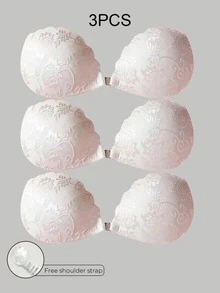 1/2/3pcs Lace Adhesive Bra, Front Closure Lift-Up Nipple Covers, Suitable For Bikini And Evening Gown For Party, Dinner, Graduation, Date, Music Festival And Other Occasions, All Year Round - Multicolor - View 9