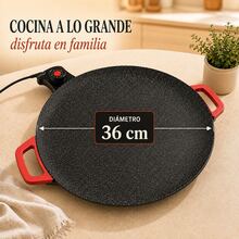 Round Non-Stick Electric Griddle With Adjustable Thermostat For Cooking And Grilling - US A Type Plug(110-127V) - View 6