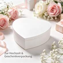 White Cardboard Heart-Shaped Box, 30 Cm In Diameter, 10 Cm In Height, Decorative Heart-Shaped Gift And Room Decoration Box - 1pc - View 1