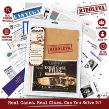 RIDDLEVA Cold Case Files Tycoon 未解之謎偵探桌上遊戲 沉浸式推理謎題遊戲 1-6人合作犯罪破案桌遊 萬聖節派對聖誕禮物家庭遊戲 - 黑色 - 查看 2