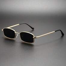 1PC Retro Men's Fashion Glasses For Daily Wear Travel Vacation Business Versatile - Gold All Gray - View 3
