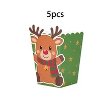5pcs/20pcs/60pcs Christmas Party Paper Popcorn Boxes, Disposable Paper ...