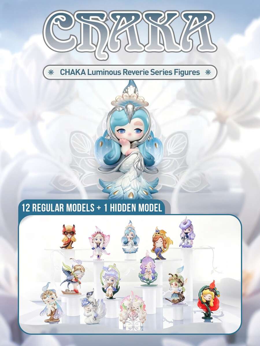 CHAKA Luminous Dream Series Blind Box Collection, 12 Regular Styles + 1 Hidden Style, Art Nouveau-Inspired Fantasy Series, Exquisite Toy Blind Box Collectible, Desktop Ornament, Display Case Statue Model Decor, Halloween And Christmas Gift - Multicolor - View 1