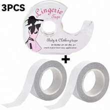 1 Roll/1 Set Double-Sided Tape, Durable And Long-Lasting, Transparent Invisible Design, Suitable For Fixing Clothing At Chest And Neckline To Prevent Accidental Exposure - Multicolor - View 8