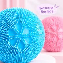 3-Color Pattern Soft Touch Ball, Soft Elastic Spiky Round Ball, Fun Sensory Educational Toy, Random Color Desktop Toy, Party Gift - Multicolor - View 5