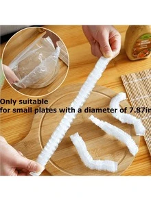 5/50/100pcs Household Food Wrap Film, Thickened Leftover Dish Covers, Fruit Preservation Film, Kitchen Refrigerator Food Wrap - Clear - View 3