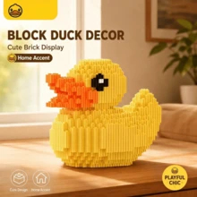 2026 Healing Style Little Yellow Duck Building Blocks Assembly Artwork High Difficulty Particle Assembly Model Living Room Desktop Atmosphere Decoration Ornament Christmas Gift Birthday Gift Perfect Gift - Multicolor - View 1