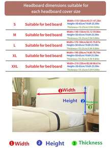 1PC Ultra Soft (300GSM) Bed Head Cover, High Elasticity Protection Against Pet Dirt And Scratching, Easy Installation, Machine Washable, All Season, Suitable For Various Occasions And Holiday Decor - Light Grey - View 2