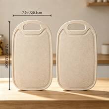 1pc/2pcs Plastic Cutting Board, 2 Colors Available, Double-Sided Use, Separate Raw And Cooked Food To Avoid Cross-Contamination, Non-Slip Design, No Slipping When Cutting, Hanging Hole Design, Lightweight And Space-Saving, Suitable For Kitchen Prep And Outdoor Camping, Essential Kitchen Accessory. - View 11