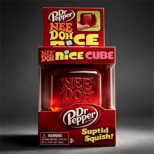 1pc Nice Cube Soda Squeeze Cube, Shiny Sequin Translucent Jelly Stress Relief Hand Toy, Window Box Packaging, Beverage Lover & Adult Stress Relief Gift Desktop Collectible Decor - Multicolor - View 5