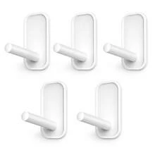 White No Drill PP Plastic Self-Adhesive Wall Hook Heavy Duty Adhesive Hooks For Bathroom Kitchen Entryway Closet Organization Space Saving Waterproof Oil Proof Easy Install Strong Load Bearing Capacity Home Decor Gift Multi-Purpose - View 7