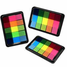 Notas adhesivas de índice translúcidas multicolor con caja de almacenamiento portátil, pestañas de etiquetas de colores escribibles, marcadores de página, marcadores de libros de estudio para estudiantes, suministros de clasificación de documentos de oficina - Unitalla - Ver 1