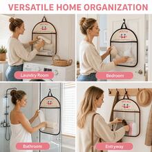 No-Drill Mesh Wall Hanging Storage Bag, Breathable Mesh Surface, Large Capacity, Dual-Use Handheld And Hanging, Bedroom Clutter Storage, Rental Apartment And Dorm Storage Bag - View 6