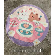 1pc Pink & Purple Bear & Rabbit Decorative Floor Mat, Rug, Carpet, Living Room Carpet, Bedroom Carpet, Universal Carpet - Multicolor - View 3