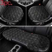 3pcs New Plush Car Seat Cushions, (2 Front + 1 Rear) Square Embroidery Design, Protects Seat, Comfortable And Breathable, Suitable For Most Cars, Vehicles, SUVs, Etc., Soft And Comfortable, Car Accessories - Plush Square - View 9