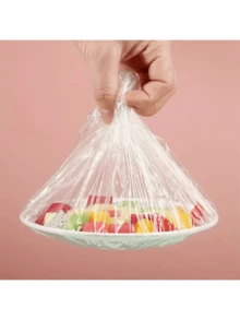 5/50/100pcs Household Food Wrap Film, Thickened Leftover Dish Covers, Fruit Preservation Film, Kitchen Refrigerator Food Wrap - Clear - View 4