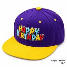 1pc Unisex Happy Birthday Embroidered Flat Brim Baseball Cap, Hip Hop Style Adjustable Streetwear Hat, Suitable For Casual Party Travel Daily Wear Gift - A - View 10