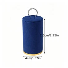 Multi-Size Cylindrical Velvet Ring Display Stand, Layered Display Prop For Live Streaming And Photography, Non-Slip Ring Storage Rack, Home Storage Decor - Same Style In Multiple Colors and Sizes - View 15