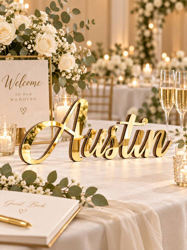 Custom Acrylic Mirror Stickers, Gold/Silver/Black Letter Personalized Wall Decals, Suitable For Bedroom, Living Room, Bar, Club Room, Study, Makeup Room, Party Background Decoration, Unique Name Wall Art, Perfect Birthday And Holiday Gift For Family, Friends, Partners, Mother's Day Gift - Multicolor - View 6