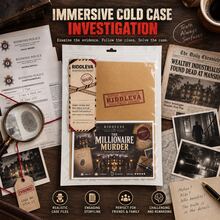 RIDDLEVA Millionaire Detective 推理桌遊 冷案調查拼圖桌上遊戲 1-6人 適合家庭聚會 互動遊戲 萬聖節派對 聖誕節 生日禮物 - 駝色 - 查看 4