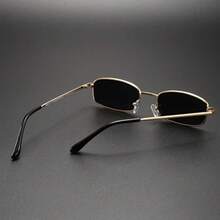 1PC Retro Men's Fashion Glasses For Daily Wear Travel Vacation Business Versatile - Gold All Gray - View 4