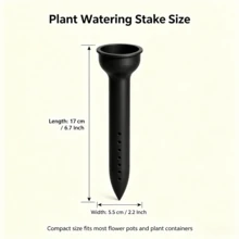 Plant Watering Stakes, Self-Watering System, Slow Release Waterer For Indoor Outdoor Plants, Flower Pots & Balcony Garden - Black - View 6