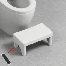 Portable Thickened Plastic Foot Pedal Mat, Foldable + Anti-Slip Pad, Detachable & Easy Storage, Anti-Slip Design, Durable & Anti-Aging, Dual-Use As Bathroom Mat, Toilet Foot Stool, Toilet Positioning Mat, Suitable For Indoor And Outdoor Use - Multicolor - View 10