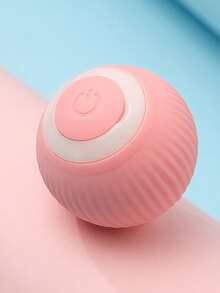 Interactive Cat Ball Toy, Smart Indoor Automatic Moving Ball, Puzzle & Boredom Relief, USB Rechargeable Pet Toy - Pink - View 2