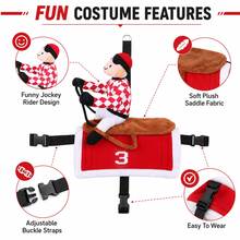 1pc Funny Pet Horse Rider Costume, Dog Cat Funny Transformation Outfit, Adjustable Strap Role Play Pet Clothing, Suitable For Halloween, Birthday Party, Cosplay And Photo Shoot - Multicolor - View 3