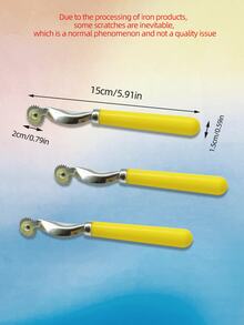 Sewing Marking Wheel, Serrated Metal Head With Yellow Handle, Suitable For Garment Pattern Making, Quilting Positioning, Leather Marking And Various Sewing Pattern Making Scenarios - Caster Wheel - View 7