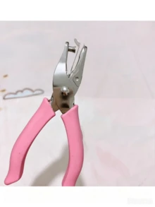 1 st handhållen mini hålslagare med gummibeläggning, bärbar hålslagare för handgjorda kort, lämplig för papper, gratulationskort, perforering av hängande prydnader, skolmaterial, pyssel hemma, back to school - rosa - Visa 10