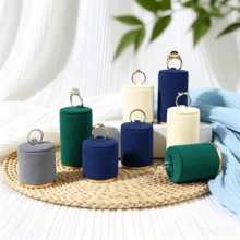 Multi-Size Cylindrical Velvet Ring Display Stand, Layered Display Prop For Live Streaming And Photography, Non-Slip Ring Storage Rack, Home Storage Decor - Same Style In Multiple Colors and Sizes - View 4