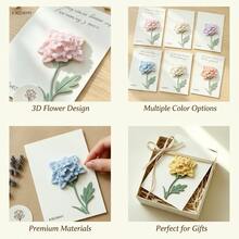 Gift For Him/Her: 6Pcs Carnation Candles, Rustic Floral Candle Gifts With Blessing Cards, Boho Decor Candles For French Wedding Table Decor, Home Desktop Ornament & Guest Party Favors - Multicolor - View 2