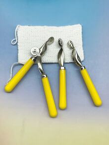 Sewing Marking Wheel, Serrated Metal Head With Yellow Handle, Suitable For Garment Pattern Making, Quilting Positioning, Leather Marking And Various Sewing Pattern Making Scenarios - Caster Wheel - View 1