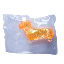 亮片臘腸狗慢回彈壓力舒緩玩具：多色臘腸狗慢回彈壓力舒緩玩具，柔軟慢回彈壓力舒緩玩具，適合青少年與成人，完美適用於桌面玩耍與緩解焦慮，萬聖節/聖誕節禮物 - 彩色 - 查看 13