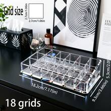 24/36 Slots Transparent Acrylic Lipstick Storage Box, Desktop Lipstick Display Rack, Bathroom Vanity Makeup Organizer Box, Compatible With Lipstick/Lip Gloss/Makeup Samples,Back To School,Bedroom Room Decor,Back To School - View 12