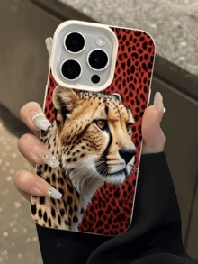 1件 白色豹紋復古豹紋個性化 TPU 防震全包覆手機殼，適用於 Apple 18 17 16 15 14 13 12 11 Pro Max Air 及系列 - 彩色 - 查看 1