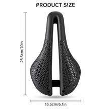 JCSP Hollow Bicycle Saddle, Breathable Ergonomic Bicycle Seat With Pressure Relief Opening, Comfortable Bicycle Saddle For Road Bikes, Mountain Bikes And Hybrid Bikes - Black - View 3