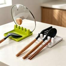 Kitchen Multi-Function Pot & Pan Rack, Home Storage Pot Lid Holder, Countertop Cutting Board & Utensil Rack, Multi-Function Pot & Pan Rack Spoon & Chopstick Kitchen Countertop Pot Lid Holder Draining Rack Utensil Storage, Christmas, Halloween, Christmas Essentials - View 5
