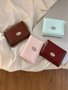 XD Korean Style Zipper Wallet, Multi-Card Slot Envelope Wallet, Wrinkled Texture Women's Wallet, Minimalist Bifold Bag, Women's Gift - Multicolor - View 8